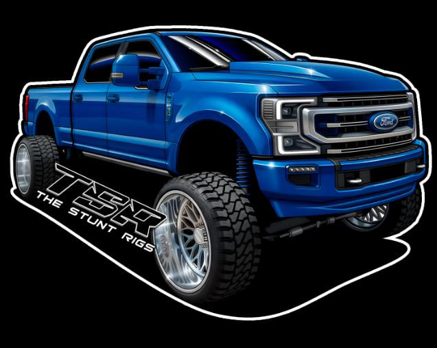 Blue F250 Decal